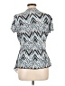 DressBarn 100% Polyester Teal Short Sleeve Blouse Size L - photo 2