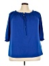 Beverly Drive Blue 3/4 Sleeve Blouse Size 2X - photo 1