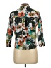 Zara Basic Floral Green 3/4 Sleeve Blouse Size L (estimated) - photo 2
