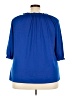 Beverly Drive Blue 3/4 Sleeve Blouse Size 2X - photo 2