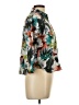 Zara Basic Floral Green 3/4 Sleeve Blouse Size L (estimated) - photo 4
