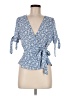 Assorted Brands 100% Polyester Blue 3/4 Sleeve Blouse Size M - photo 1