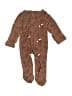 Kate Quinn Organics Print Brown Long Sleeve Onesie Size 0-3 mo - photo 1