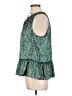 Joie 100% Polyester Teal Sleeveless Blouse Size L - photo 5