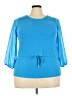 Calvin Klein Blue 3/4 Sleeve Top Size XXL (estimated) - photo 1