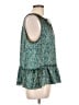 Joie 100% Polyester Teal Sleeveless Blouse Size L - photo 4