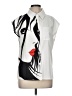 Shein 100% Polyester Graphic White Sleeveless Blouse Size 6 - photo 1