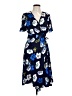Influence Print Blue Casual Dress Size 10 - photo 1