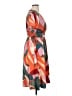 Unbranded 100% Polyester Print Orange Casual Dress Size XL - photo 4