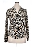 Isabella Rodriguez Animal Print Ivory Long Sleeve Blouse Size XL - photo 1