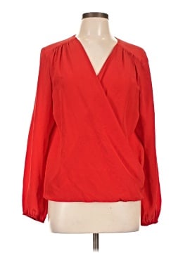 Lavender Brown Long Sleeve Silk Top