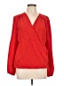 Lavender Brown 100% Silk Red Blouse Size L - photo 1