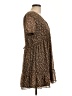 Primark 100% Polyester Paisley Brown Casual Dress Size 10 - photo 4