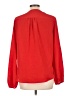 Lavender Brown 100% Silk Red Blouse Size L - photo 2