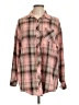 Unbranded 100% Polyester Plaid Pink Long Sleeve Blouse Size L - photo 1