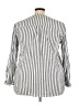 Old Navy Stripes Gray 3/4 Sleeve Blouse Size XXL - photo 2