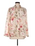 J.Jill Floral Multi Color Ivory Long Sleeve Blouse Size M - photo 1