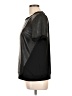 Halogen 100% Leather Black Short Sleeve Top Size L - photo 5