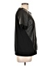 Halogen 100% Leather Black Short Sleeve Top Size L - photo 4