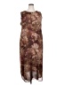 Unbranded 100% Polyester Floral Brown Casual Dress Size 20 - photo 1
