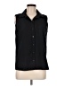 Casa Cabana Black Sleeveless Button-Down Shirt Size M - photo 1