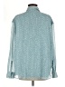 Calvin Klein 100% Polyester Stars Teal Long Sleeve Blouse Size M - photo 2
