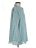 Calvin Klein 100% Polyester Stars Teal Long Sleeve Blouse Size M - photo 4