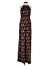 Shein 100% Polyester Paisley Brown Jumpsuit Size 6 - photo 1