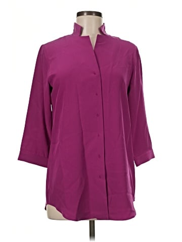 Leggiadro 3/4 Sleeve Silk Top (view 1)