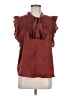 Blu Pepper 100% Polyester Burgundy Sleeveless Blouse Size M - photo 1