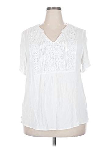 BLOOMCHIC Short Sleeve Blouse (view 1)