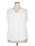 BLOOMCHIC 100% Rayon White Short Sleeve Blouse Size 18 - 20 - photo 1