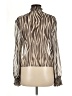 Olivaceous 100% Polyester Animal Print Ivory Long Sleeve Blouse Size M - photo 2