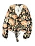 Lulus Floral Gold Long Sleeve Blouse Size S - photo 2