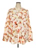 Calvin Klein 100% Polyester Print Ivory 3/4 Sleeve Blouse Size 2X - photo 1