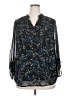 Papermoon 100% Polyester Black 3/4 Sleeve Blouse Size 2X - photo 1