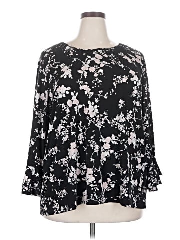 Karl Lagerfeld Paris 3/4 Sleeve Blouse (view 1)
