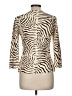 J. McLaughlin Animal Print Ivory 3/4 Sleeve T-Shirt Size M - photo 2