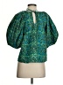 Rhode 100% Cotton Green 3/4 Sleeve Blouse Size XS - photo 2