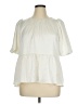 Lilly Pulitzer 100% Polyester Ivory Short Sleeve Blouse Size 16 - photo 1