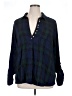 Intro Plaid Blue 3/4 Sleeve Blouse Size XL - photo 1
