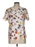 Van Heusen Floral Ivory Short Sleeve Blouse Size L - photo 1