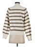 MNG Stripes Ivory Turtleneck Sweater Size S - photo 2