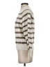 MNG Stripes Ivory Turtleneck Sweater Size S - photo 5