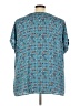 Pleione 100% Polyester Teal Short Sleeve Blouse Size 3X - photo 2