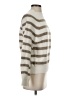 MNG Stripes Ivory Turtleneck Sweater Size S - photo 4