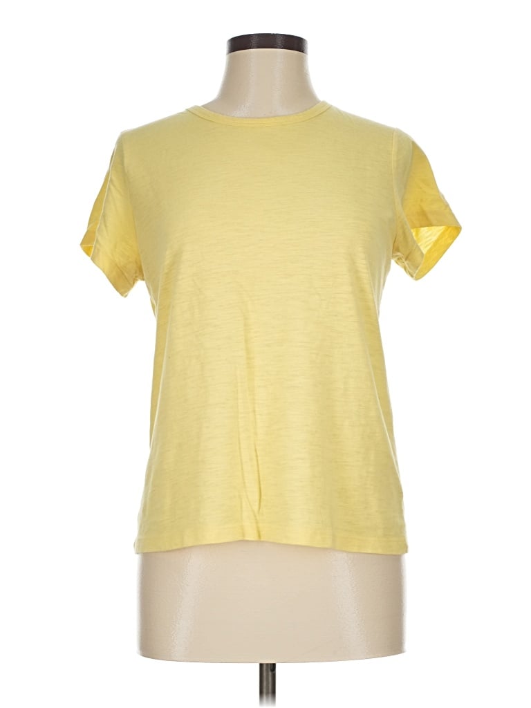 Pre-owned Time And Tru Short Sleeve T-shirt In Yellow