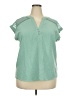 Fortune + Ivy 100% Polyester Green Short Sleeve Polo Size XXL - photo 1