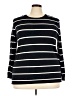 Market and Spruce Stripes Black Pullover Sweater Size 2X - photo 1