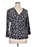 Anne Klein Blue 3/4 Sleeve Blouse Size XL - photo 1